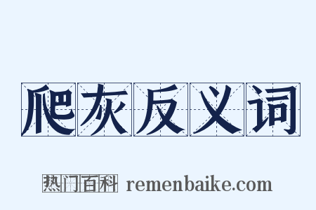 爬灰反义词是什么意思的图片